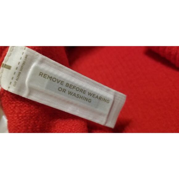 Loft Women's Red Knit Pullover Sweater Boat Neck Long Sleeve Size Small - PO - Picture 7 of 9